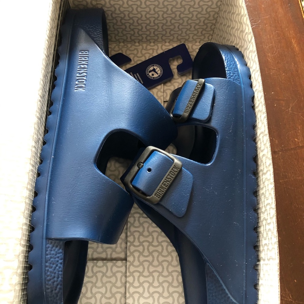 New in box blue woman’s Birkenstock’s